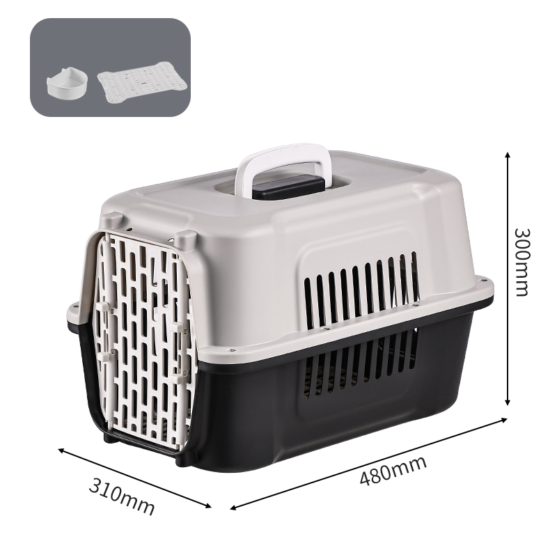 Durable Pet Carrier with Sturdy Plastic & Metal Doors