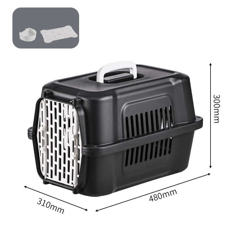 Durable Pet Carrier with Sturdy Plastic & Metal Doors