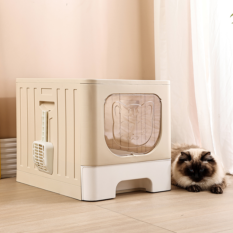 Splash-proof and Leak-proof Spacious Drawer Cat Litter Box
