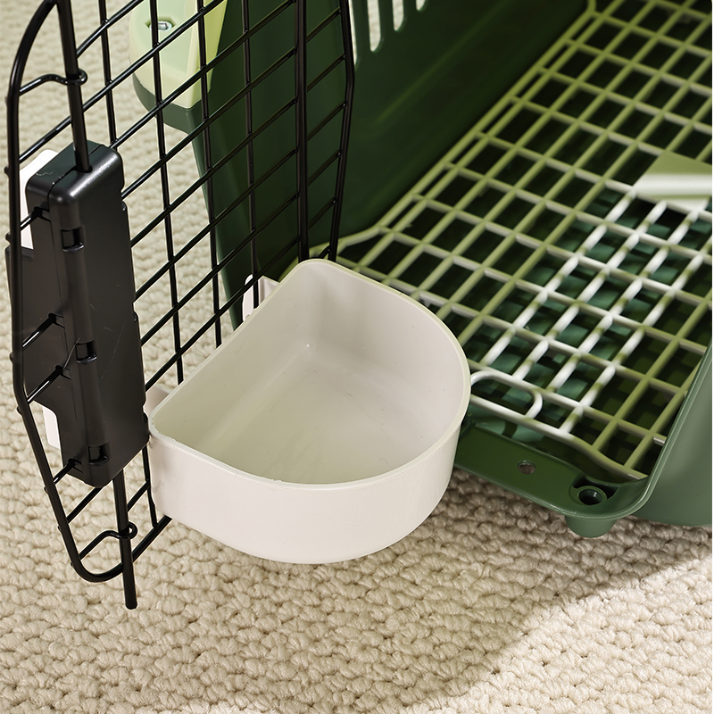 Durable Pet Carrier with Sturdy Plastic & Metal Doors
