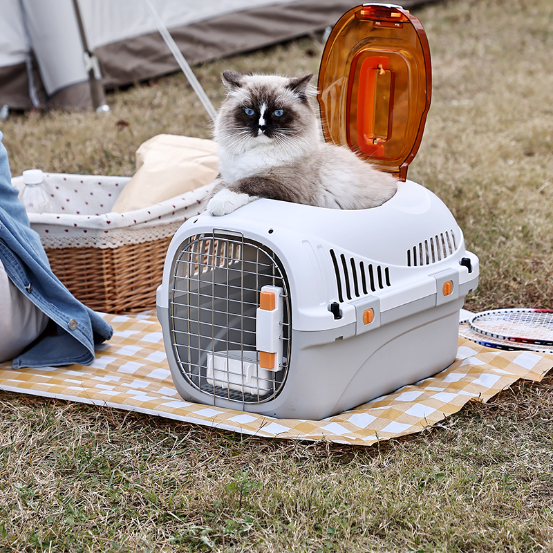 Easy Feeding & Portable Escape-proof Airline Pet Carrier
