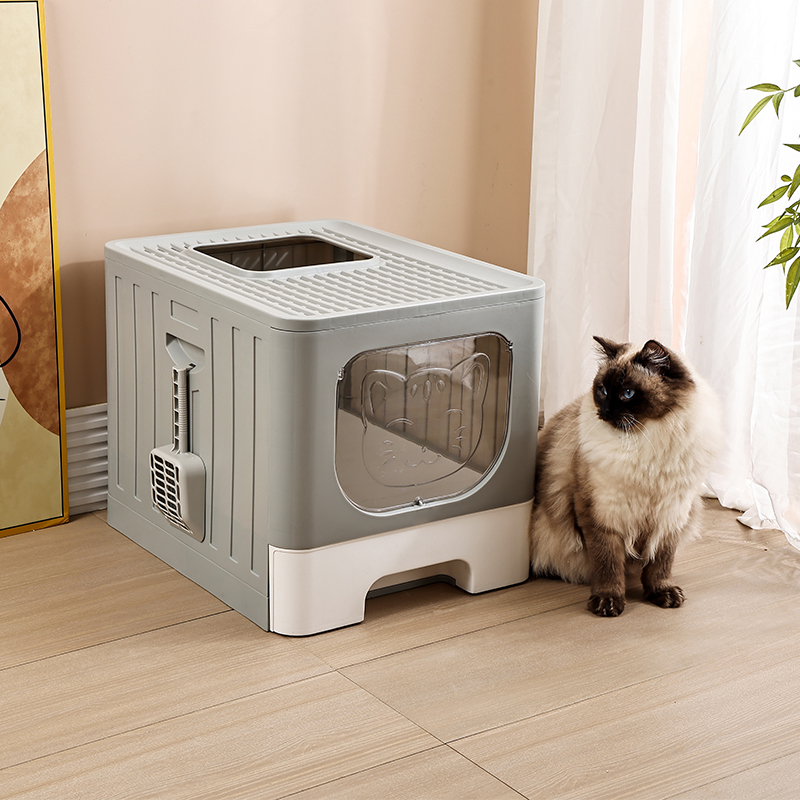 Splash-proof and Leak-proof Spacious Drawer Cat Litter Box