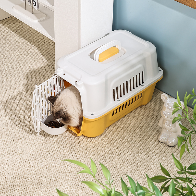 Durable Pet Carrier with Sturdy Plastic & Metal Doors