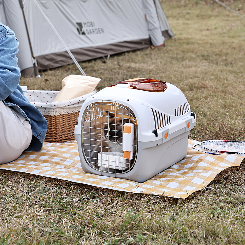 Easy Feeding & Portable Escape-proof Airline Pet Carrier