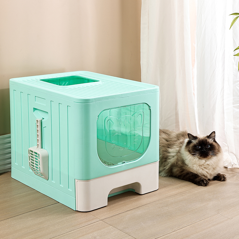 Splash-proof and Leak-proof Spacious Drawer Cat Litter Box