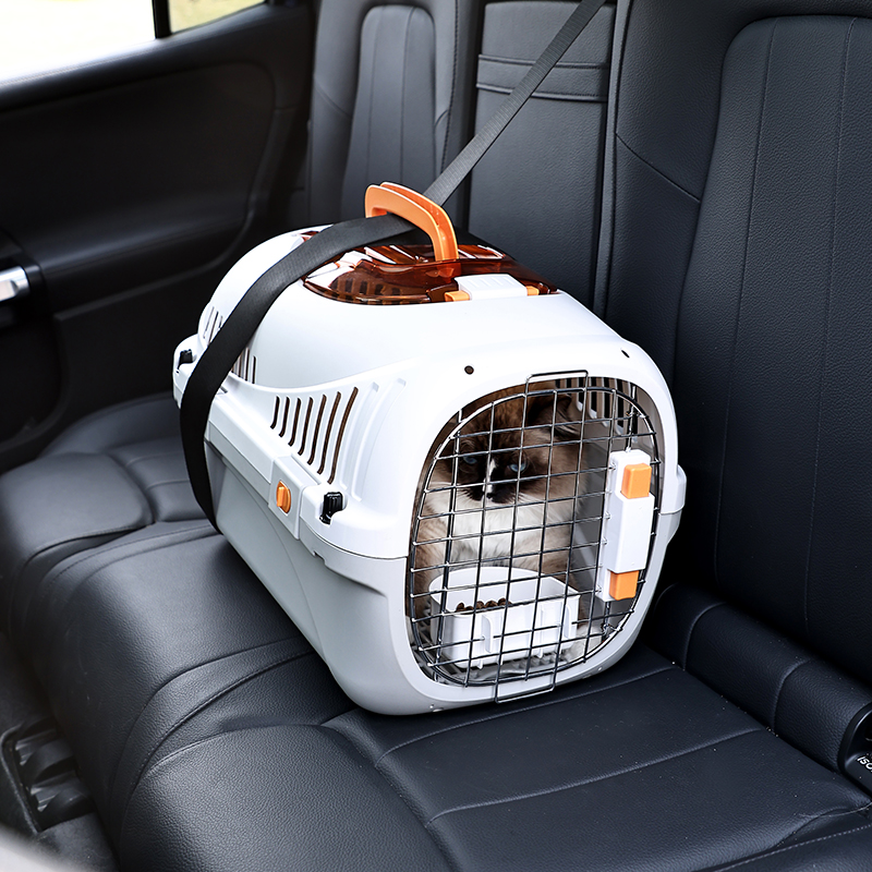 Easy Feeding & Portable Escape-proof Airline Pet Carrier