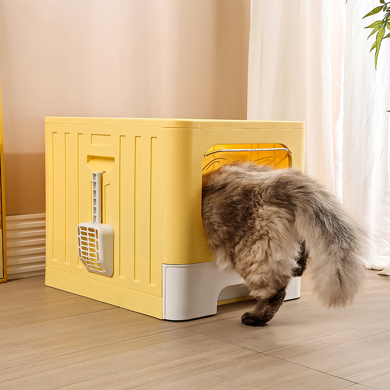 Splash-proof and Leak-proof Spacious Drawer Cat Litter Box