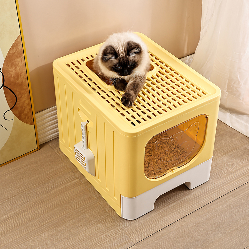 Splash-proof and Leak-proof Spacious Drawer Cat Litter Box