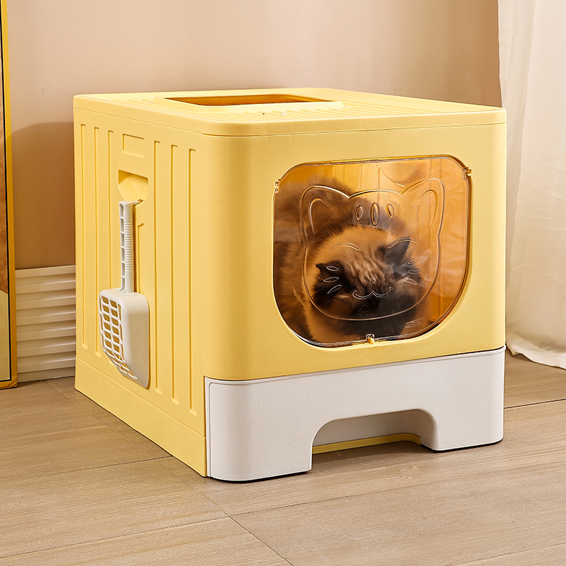 Splash-proof and Leak-proof Spacious Drawer Cat Litter Box