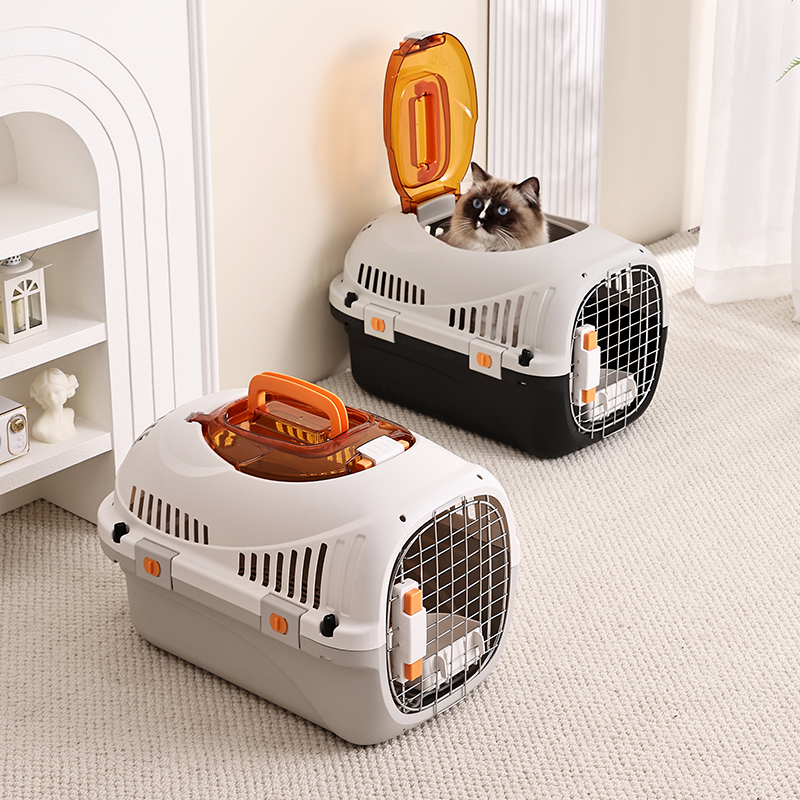 Easy Feeding & Portable Escape-proof Airline Pet Carrier
