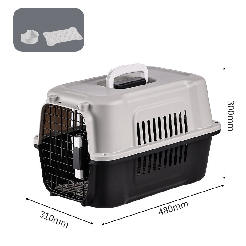 Durable Pet Carrier with Sturdy Plastic & Metal Doors