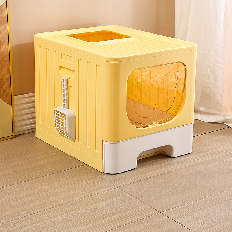 Splash-proof and Leak-proof Spacious Drawer Cat Litter Box