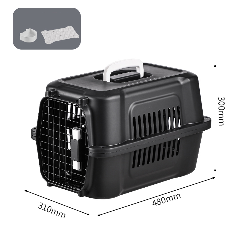 Durable Pet Carrier with Sturdy Plastic & Metal Doors