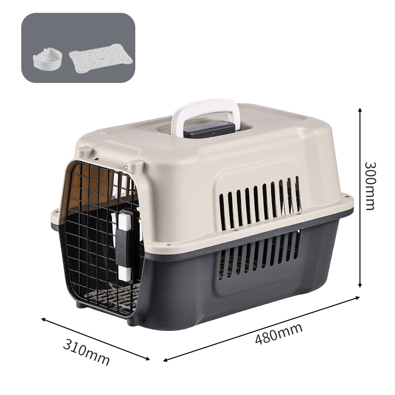 Durable Pet Carrier with Sturdy Plastic & Metal Doors