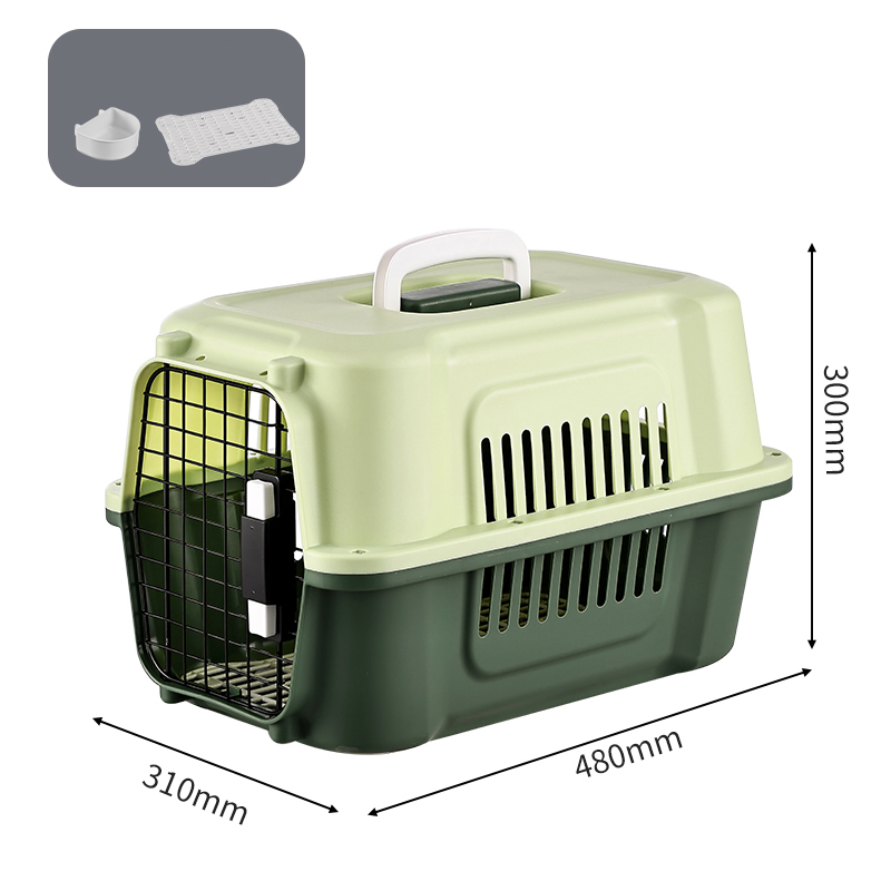 Durable Pet Carrier with Sturdy Plastic & Metal Doors