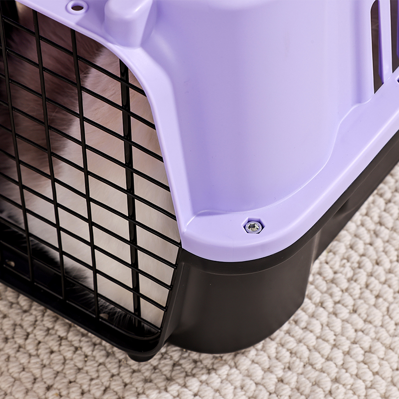 Large Pet Carrier with Top Hatch & Removable Bowls
