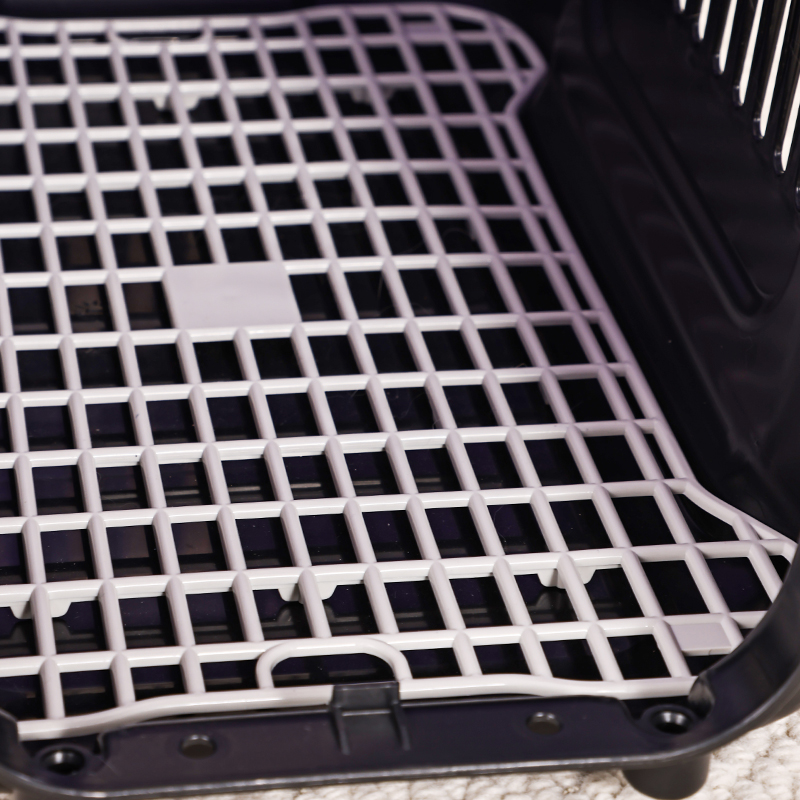 Large Pet Carrier with Top Hatch & Removable Bowls