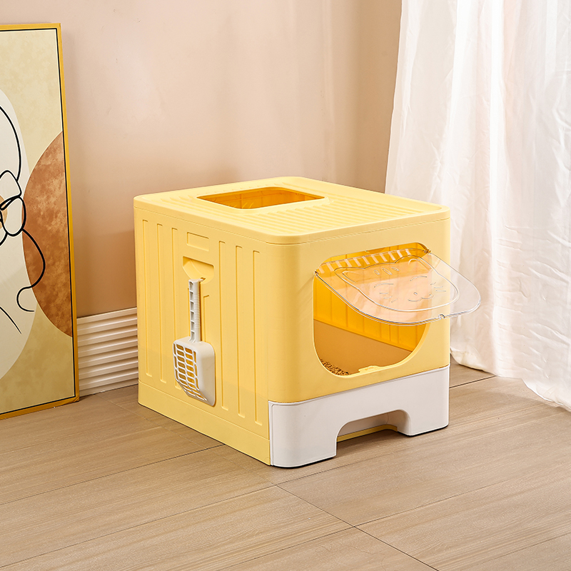 Splash-proof and Leak-proof Spacious Drawer Cat Litter Box