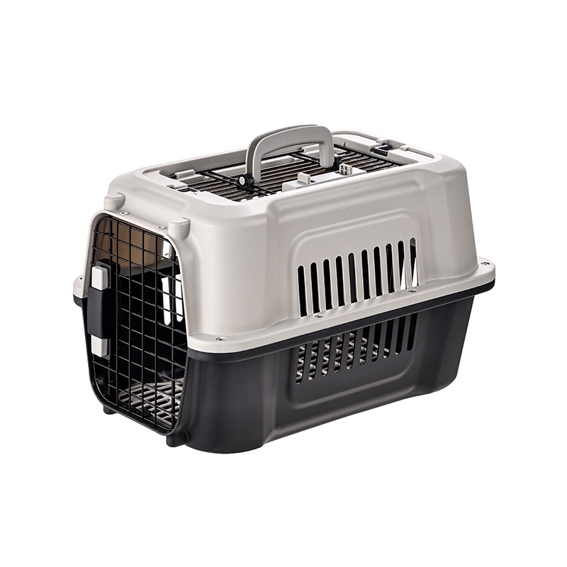 Large Pet Carrier with Top Hatch & Removable Bowls