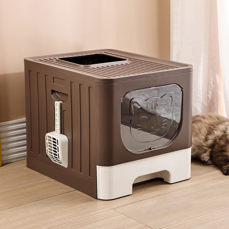 Splash-proof and Leak-proof Spacious Drawer Cat Litter Box