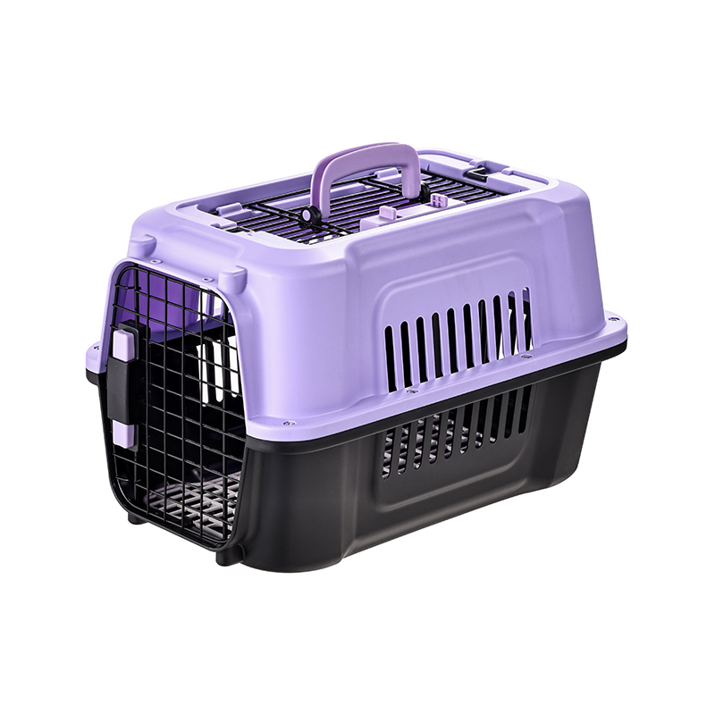 Large Pet Carrier with Top Hatch & Removable Bowls