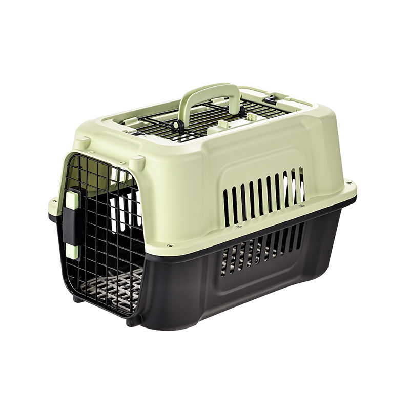 Large Pet Carrier with Top Hatch & Removable Bowls
