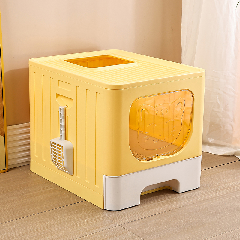Splash-proof and Leak-proof Spacious Drawer Cat Litter Box