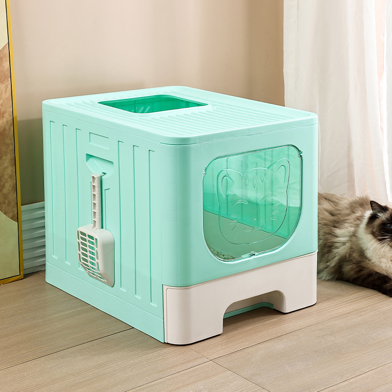 Splash-proof and Leak-proof Spacious Drawer Cat Litter Box