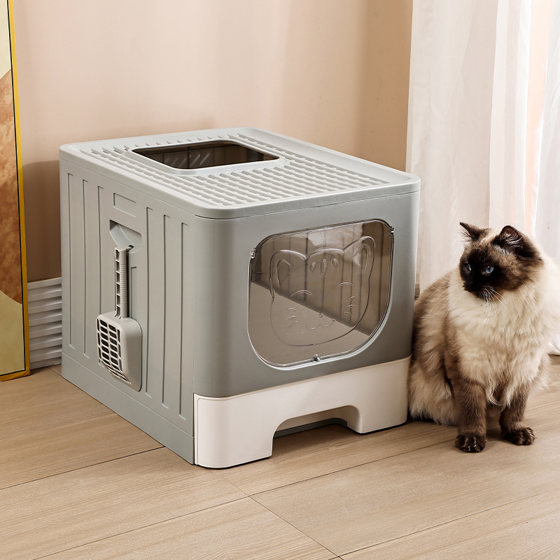 Splash-proof and Leak-proof Spacious Drawer Cat Litter Box