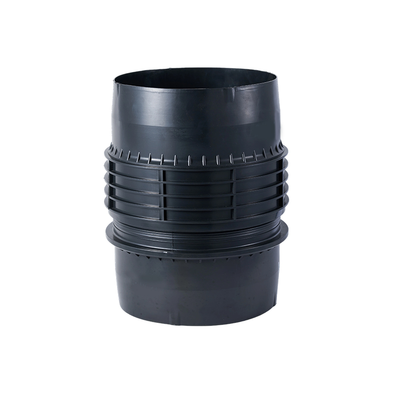 HDPE pipe coupler designed for underground sewage pipe connection and municipal drainage systems with durable plastic construction